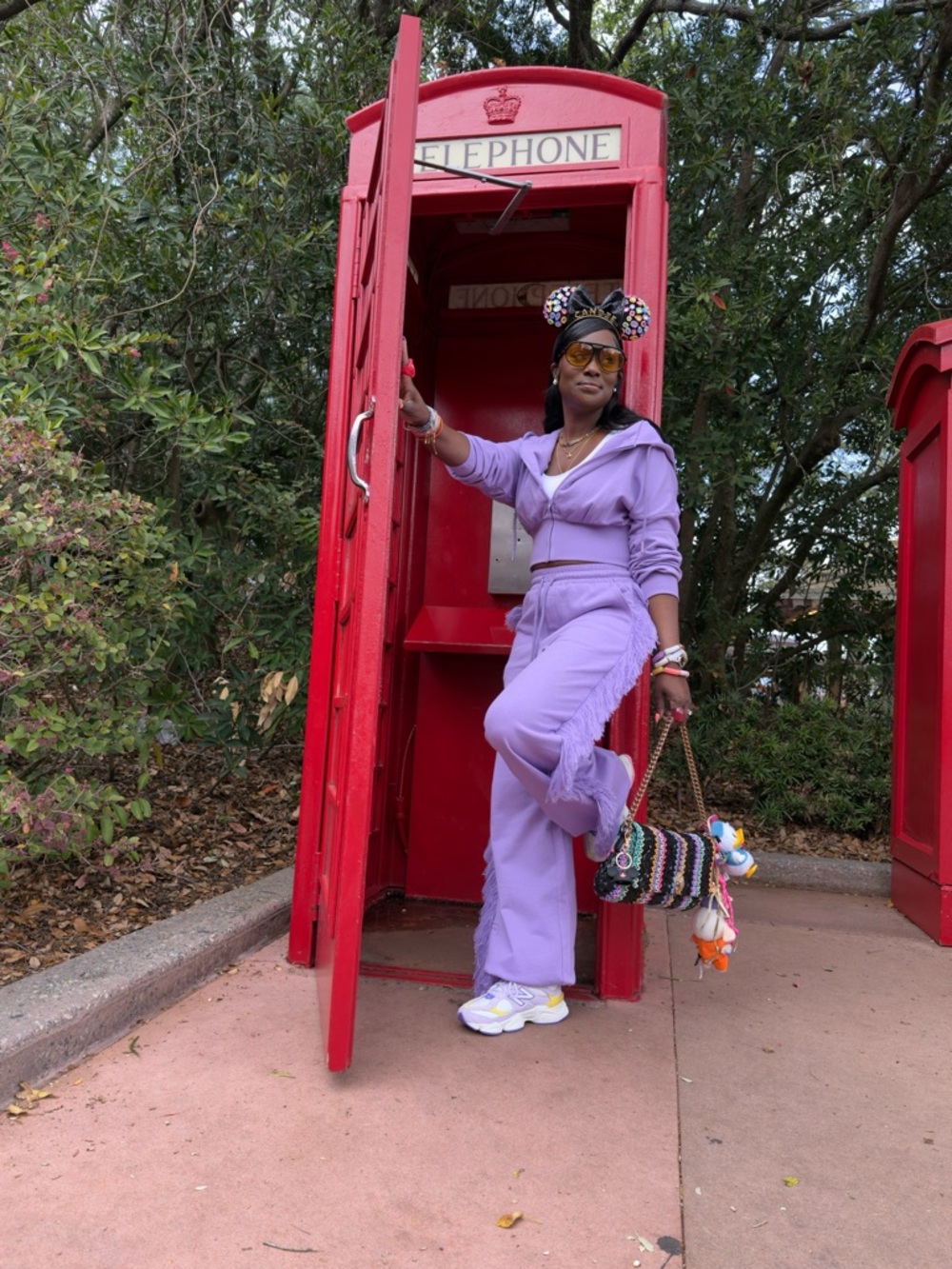 Lavender Zip-Up Hoodie & Wide-Leg Joggers Set - Brand Unspecified - Picture 3 of 7